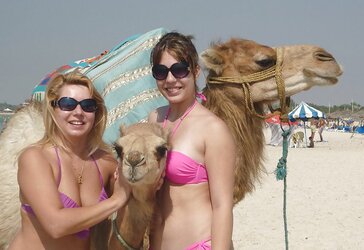 Mom and not her daughter in bathing suit