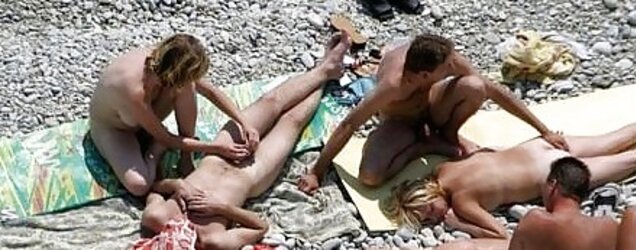 Naturist beach swingers