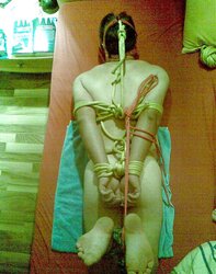 Hubby in Restrain Bondage