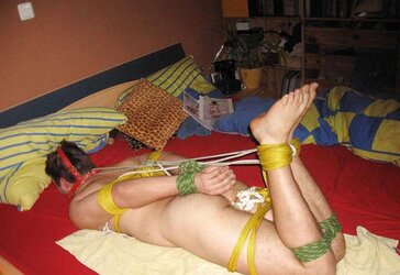 Hubby in Restrain Bondage