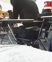 Upskirt in classroom