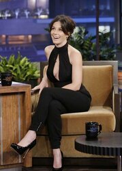 Evangeline Lilly TORRID in FANTASTIC OVERALL