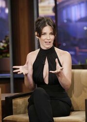 Evangeline Lilly TORRID in FANTASTIC OVERALL