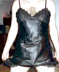 Ebony Satin Nightie