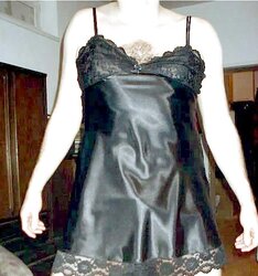 Ebony Satin Nightie