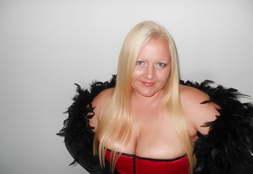 Chloe Cox Elegant with Boa