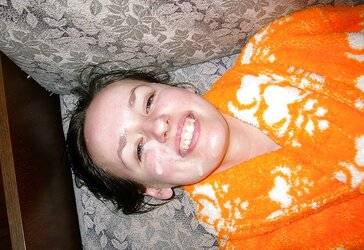 Fledgling Bare Images - Dark Haired Teenager Enjoys Gargle Salami