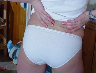 Fabulous White Cotton Thong Bum