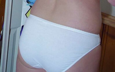 Fabulous White Cotton Thong Bum