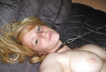 Katie in her dog collar