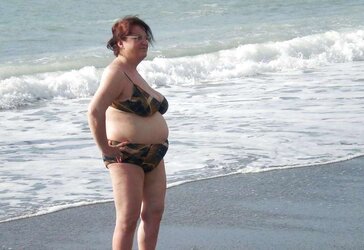 Granny plumper beach