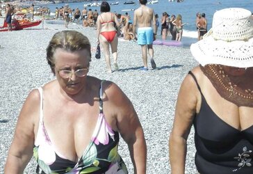 Granny plumper beach