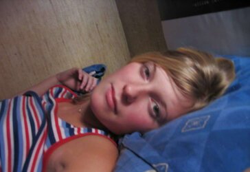 Inexperienced platinum-blonde teenager