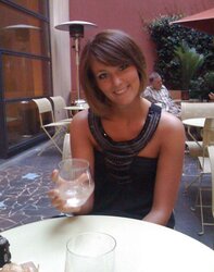 Doll at a french brasserie