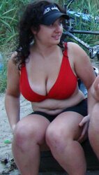 Chubby fledgling in bikini