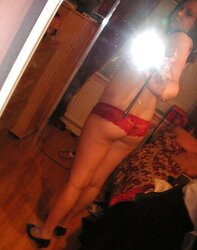 Teenager posing on the mirror