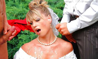 Wedding sundress gang-fuck spunk