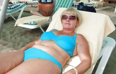 Mature and Grannies clad bathing suits and underwear