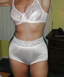 Grannys in satin underwear