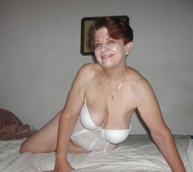 Impressive exhibitionist granny