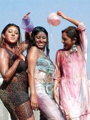 Indian femmes playing holy