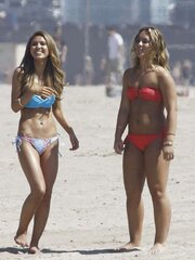 Audrina Patridge in Bathing Suit on Santa Monica Beach