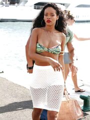 Rihanna out in bathing suit top St Tropez SUGARY-SWEET BREASTS