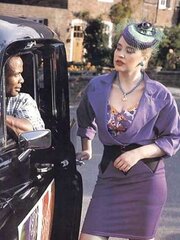 Classic Retro - BIG BLACK COCK - Blue Pantyhose - Taxi