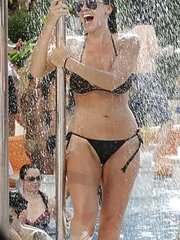 Imogen Thomas - ebony bathing suit - Encore Beach Club