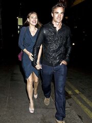 Kelly Brook exiting Mahiki Nightclub in London