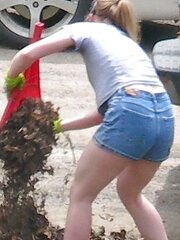 Red-Hot 20yr old neighbor doing yard work.