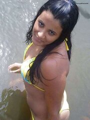 Naked indian stunner swimming